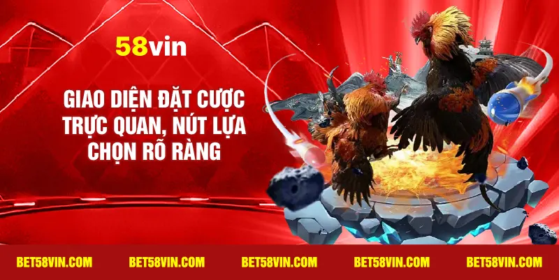 Giao diện đặt cược trực quan, nút lựa chọn rõ ràng